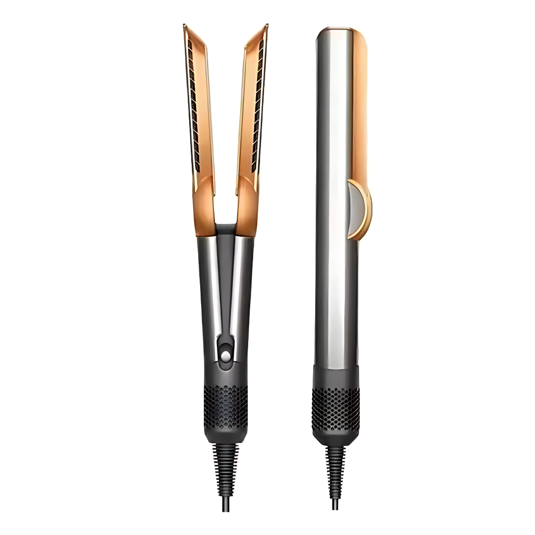 Sèche-cheveux lisseur 2-en-1 pour coiffage rapide et professionnel de tous cheveux.