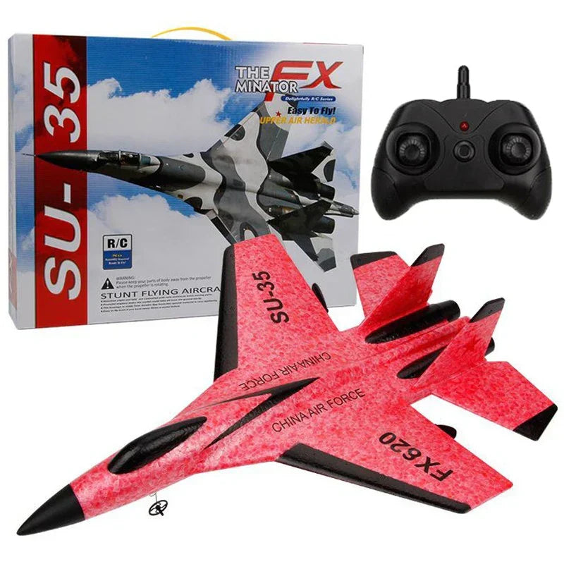 Chasseur RC prêt à voler, avion radiocommandé 2.4G, amusement garanti en extérieur pour pilotes.