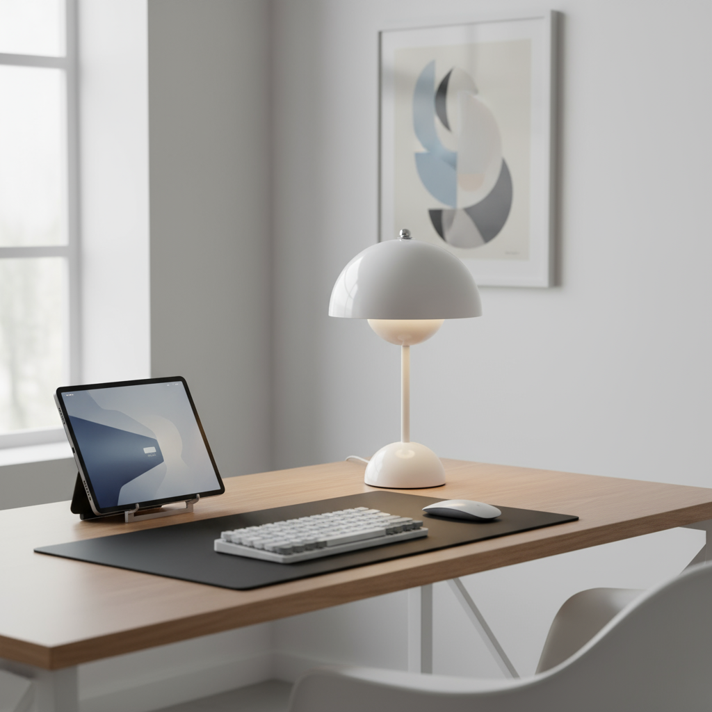 Lampe de table dimmable LED, design pot de fleurs minimaliste, crée un éclairage d'ambiance parfait et doux.