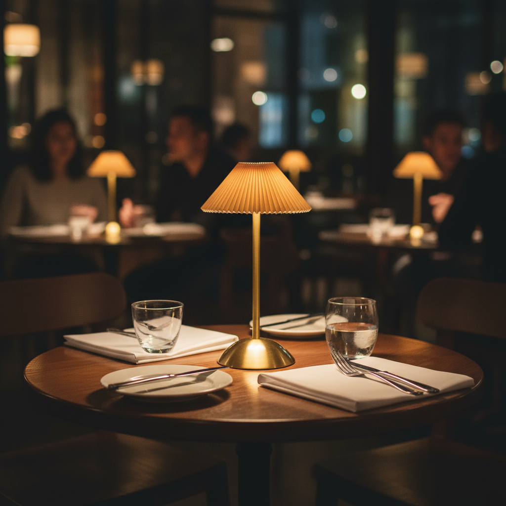 Lampe de table LED sans fil avec recharge USB et contrôle tactile. Style scandinave, idéale pour chevet.