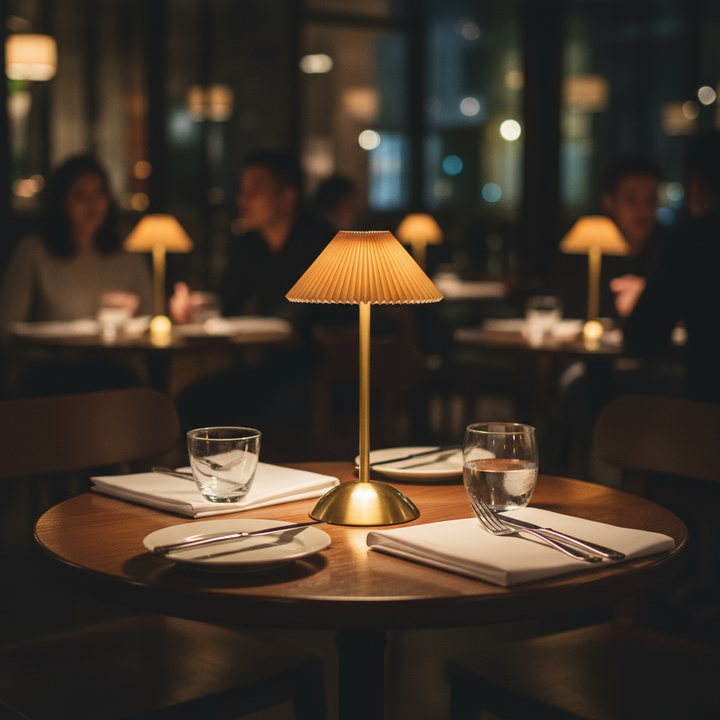Lampe de table LED sans fil avec recharge USB et contrôle tactile. Style scandinave, idéale pour chevet.