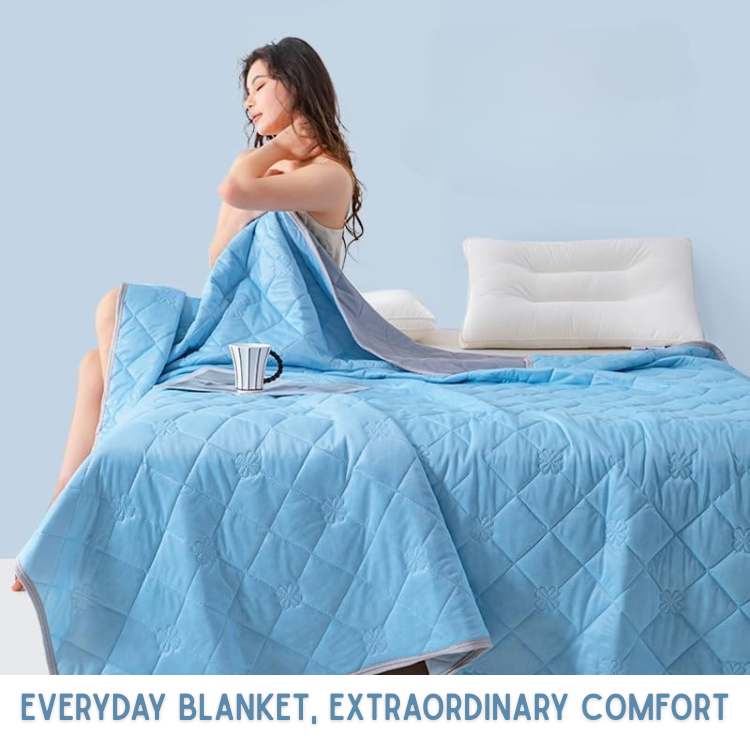 Linge de lit : couverture rafraîchissante pour chambre. Apporte fraîcheur et confort durant les chaudes nuits d'été.