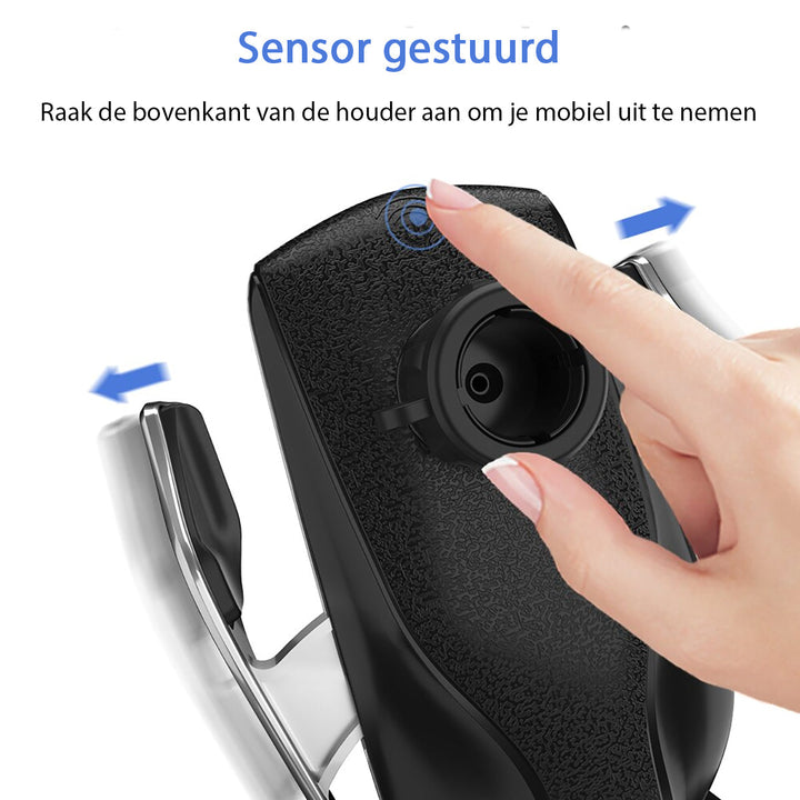 Accessoire auto support téléphone et chargeur sans fil pour voiture, fixation facile tableau de bord.