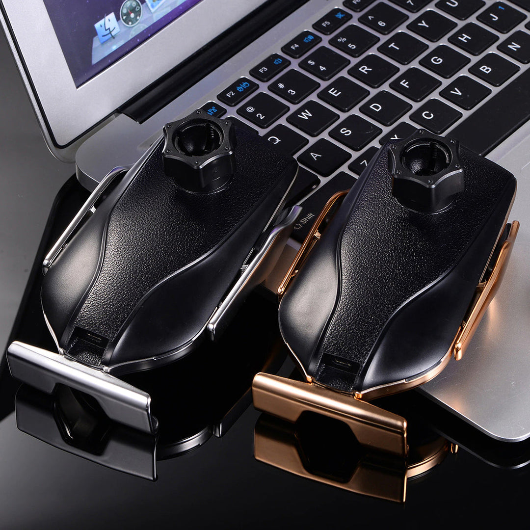 Support téléphone auto avec pince automatique et chargeur sans fil rapide, fixation polyvalente.