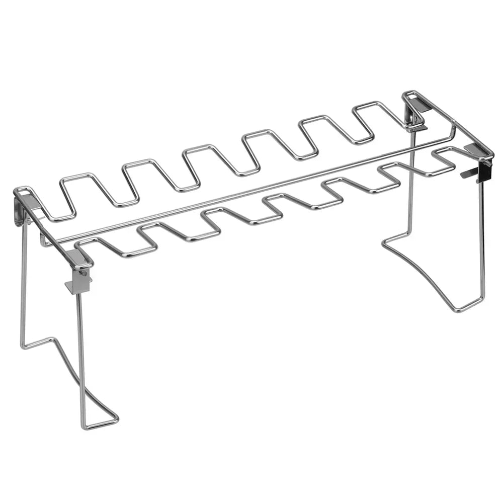 Grille de cuisson pour pilons de poulet BBQ, acier inoxydable, pour rôtir et griller en extérieur.