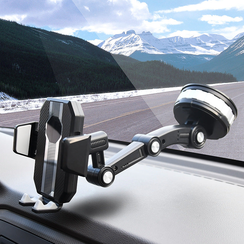 Support auto universel pour téléphone, bras télescopique réglable, installation facile pour une conduite sécurisée.