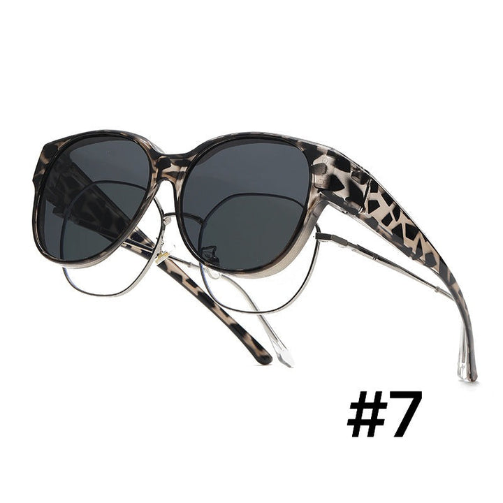 Sur-lunettes polarisées femme pour extérieur, protection UV, éliminent les reflets eau/route, vision claire.