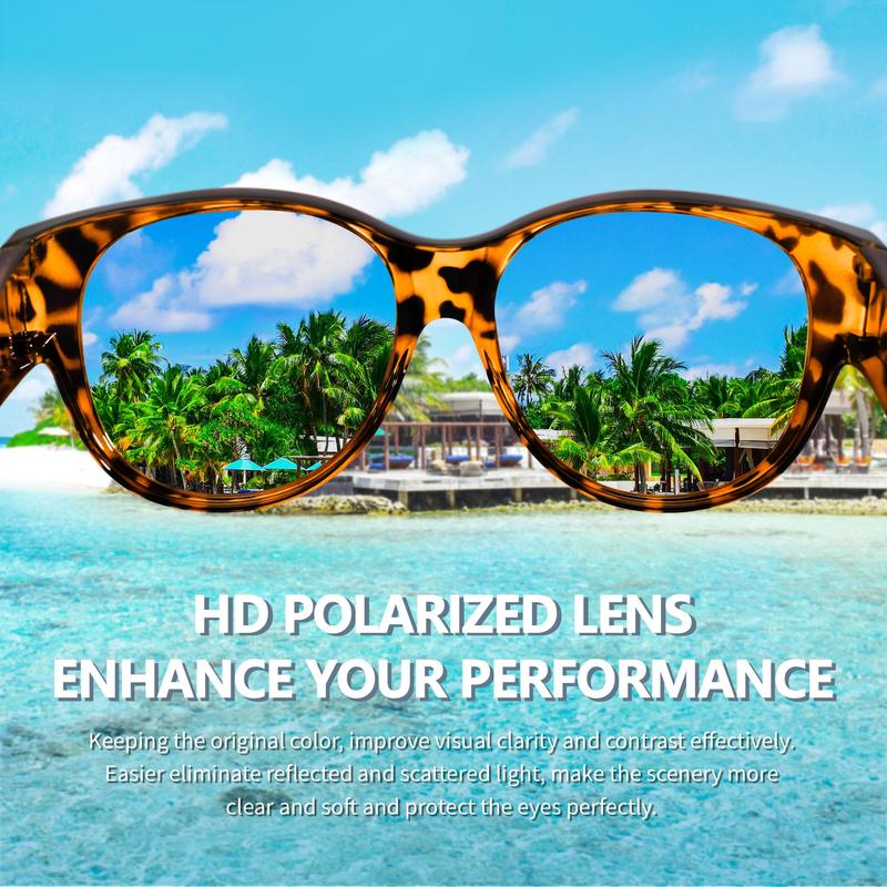 Sur-lunettes polarisées femme anti-reflets, confort visuel optimal sur lunettes, protection UV solaire efficace.