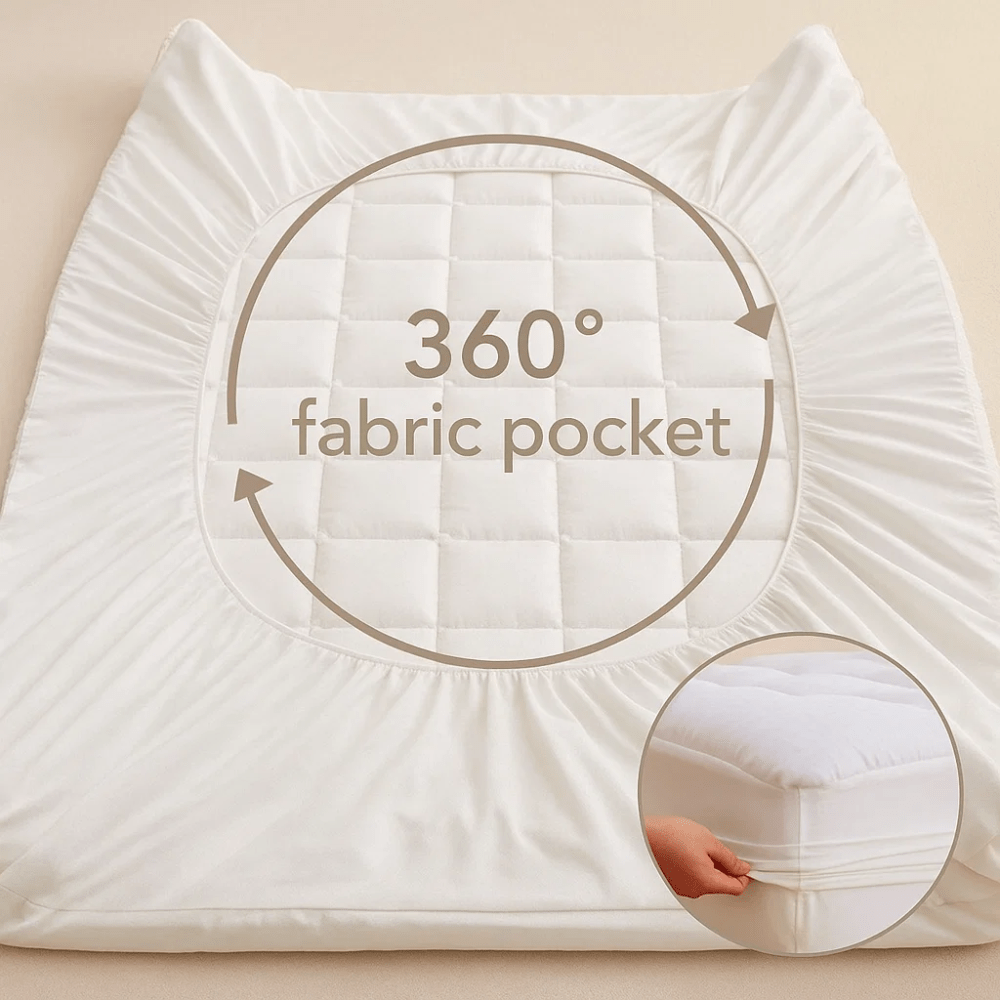 Surmatelas épais et moelleux, offrant un soutien parfait à votre matelas pour un confort longue durée.
