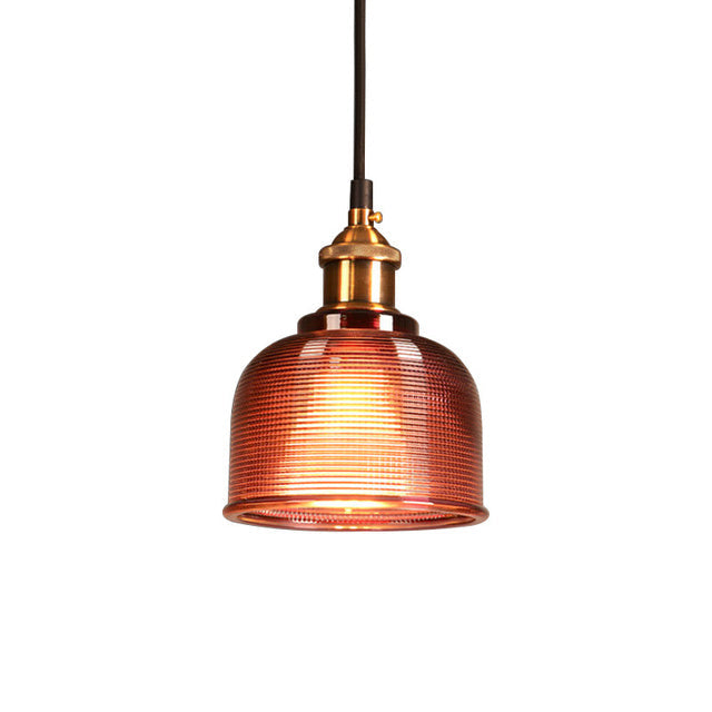Lampe suspension vintage en verre, idéale pour décoration intérieure, style rétro chic et lumière ambiante.