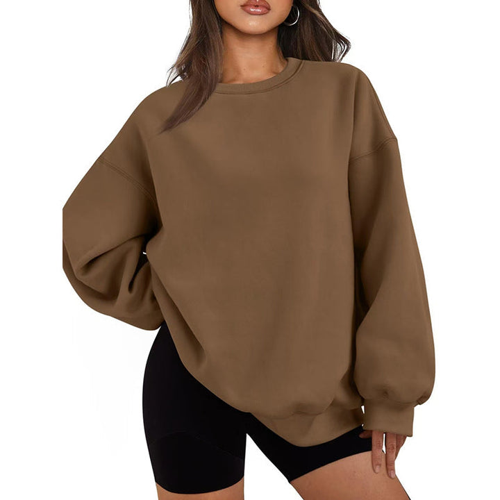 Sweat-shirt femme ample et décontracté, parfait pour un look relax et tendance.
