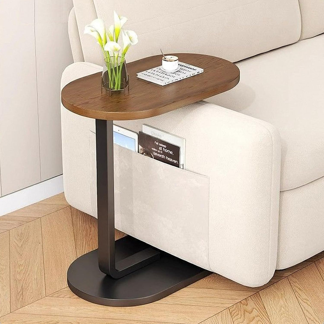 Table d'appoint pliable polyvalente : bout de canapé, table de chevet ou support plante. Mobilier compact.