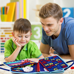 Jouet d'éveil Montessori pour enfant, stimulant la motricité fine, l'apprentissage et l'autonomie. Idéal pour le développement.