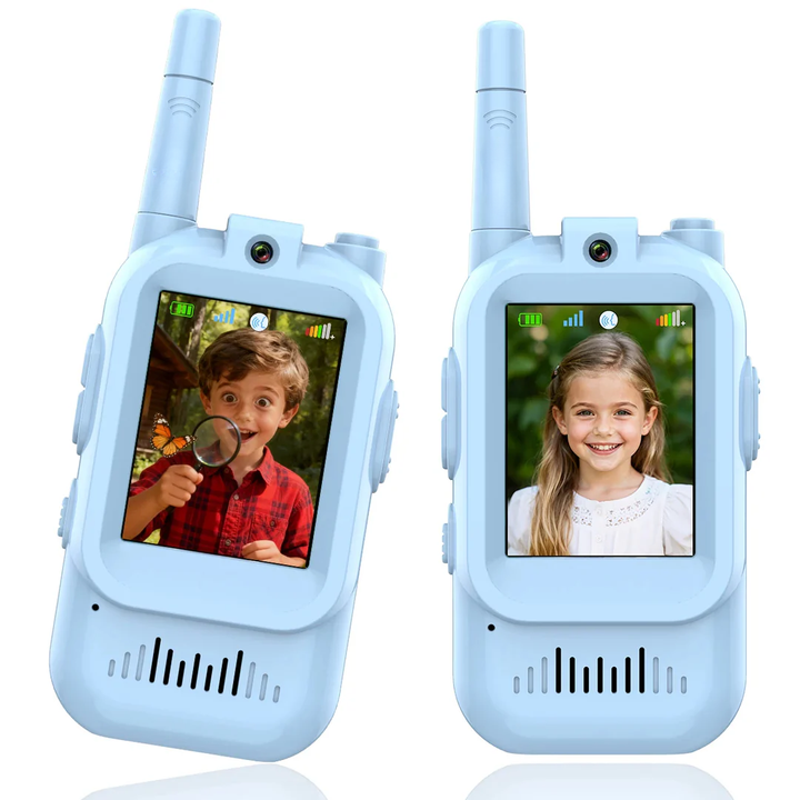 Talkies-walkies vidéo interactifs pour enfants. Kit de communication ludique, idéal pour l'aventure en plein air.