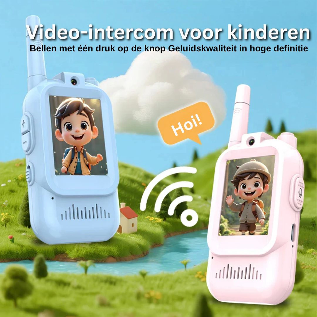 Présentation du kit talkies-walkies vidéo pour enfants. Jouet technologique et interactif pour des heures d'aventure.