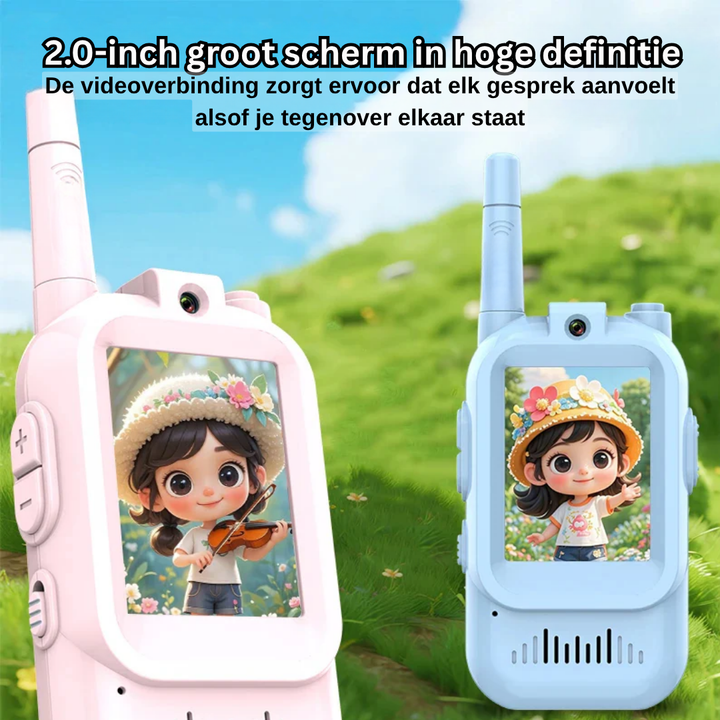 Talkies-walkies vidéo pour enfants, un cadeau parfait. Kit de communication interactif et rechargeable pour jouer.