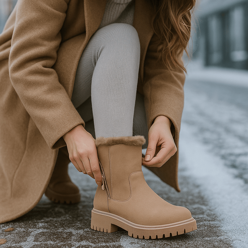 Chaussures femme hiver chaudes et confortables, bottes thermiques minimalistes pour un confort hivernal optimal.