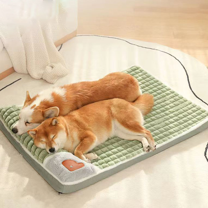 Tapis lit chien en peluche ultra douce, chaud et confortable. Idéal pour chiot, chaton, petit/moyen chien.