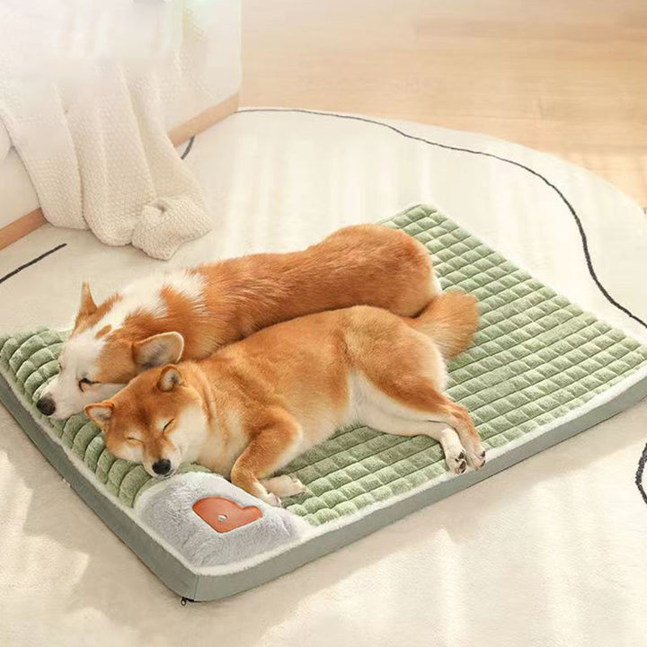 Tapis lit chien en peluche ultra douce, chaud et confortable. Idéal pour chiot, chaton, petit/moyen chien.