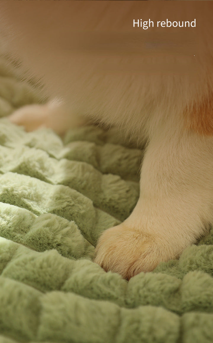 Tapis lit luxe pour chien/chat, chaud, douillet, lavable. Peluche douce, confort animal hiver assuré.
