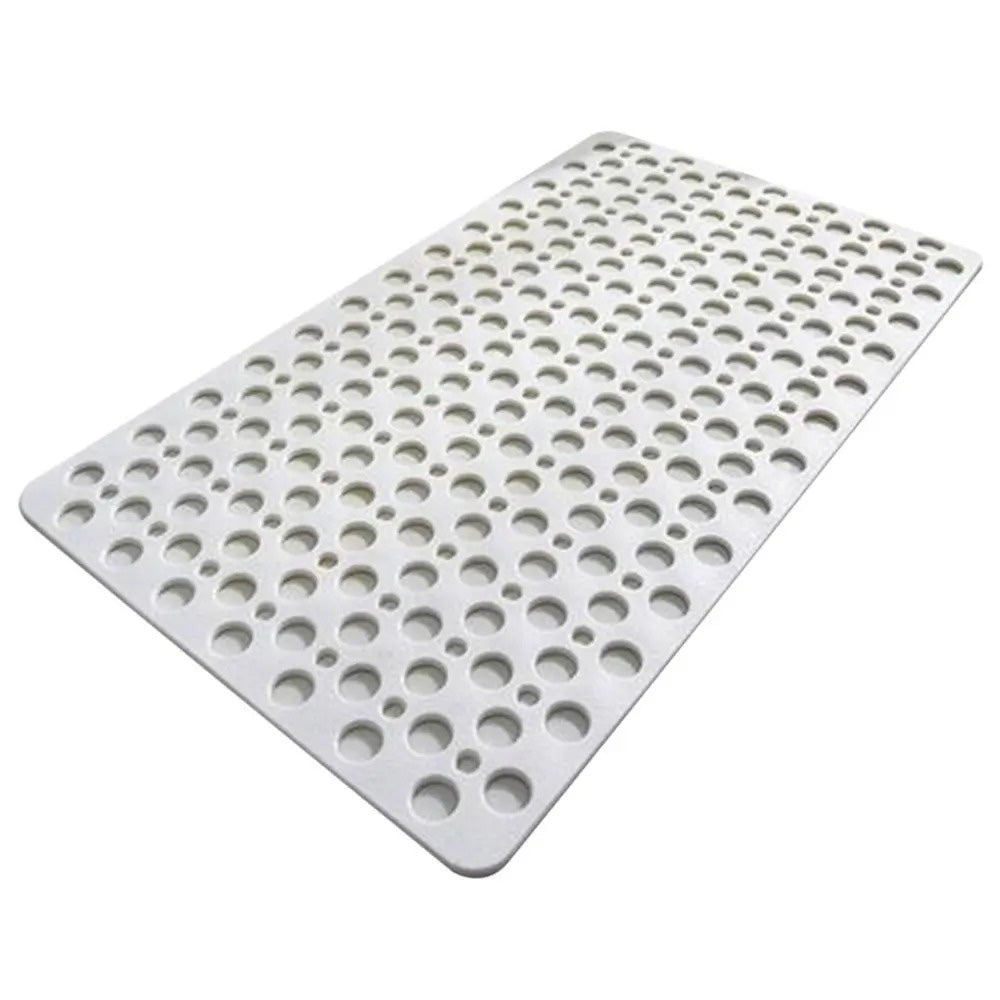 Tapis antidérapant TPE pour baignoire/douche, sécurité maximale avec ventouses et drainage. Idéal famille, enfant, senior.