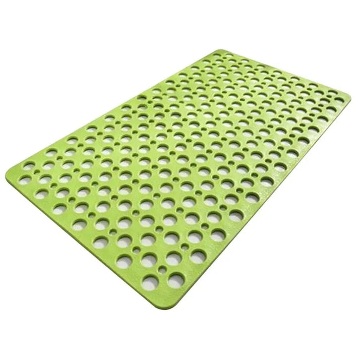 Tapis antidérapant TPE pour baignoire/douche. Confortable, ventouses efficaces, drainage pour hygiène et sécurité.