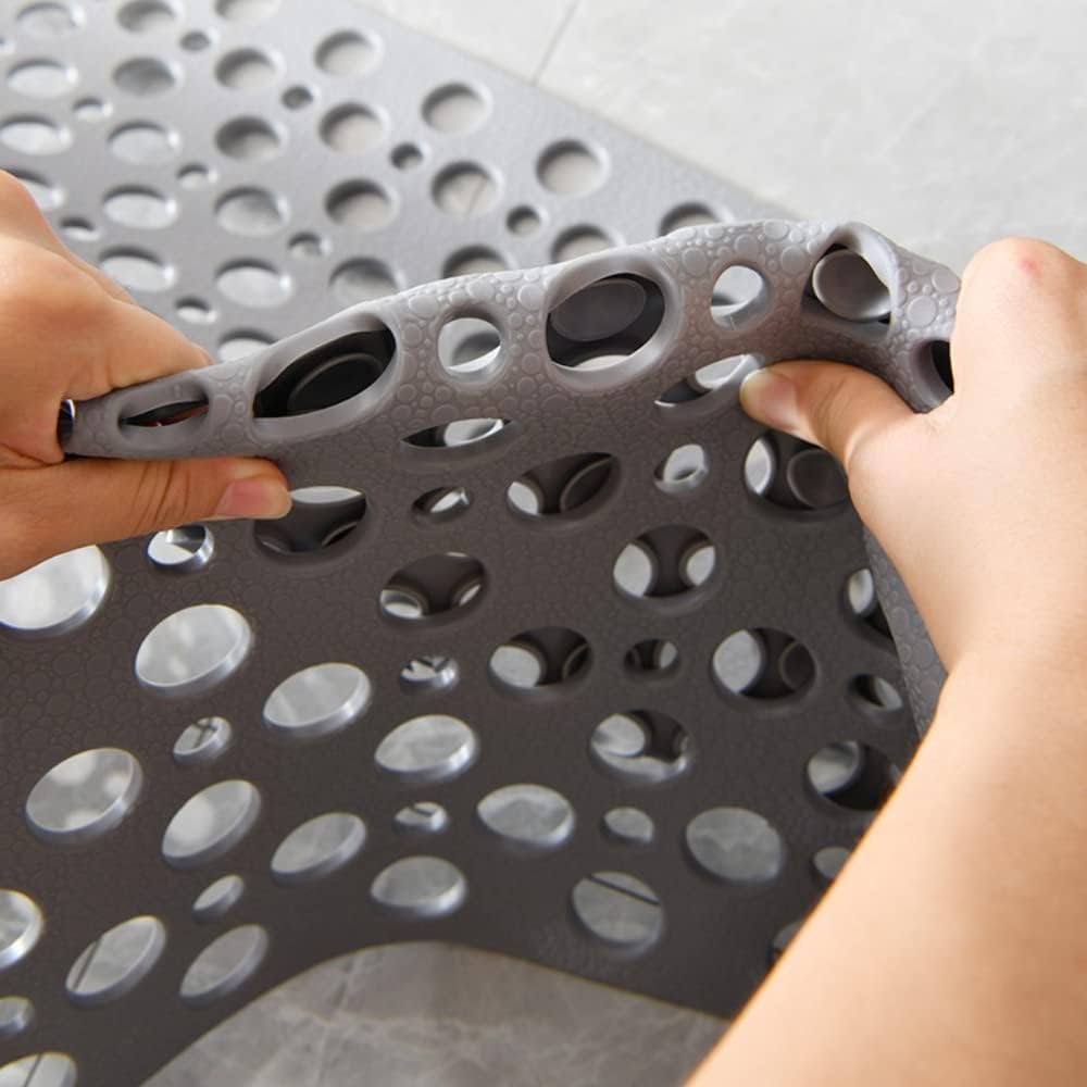 Tapis de salle de bain antidérapant TPE, parfait pour douche et baignoire. Sécurité, confort, facile à entretenir.