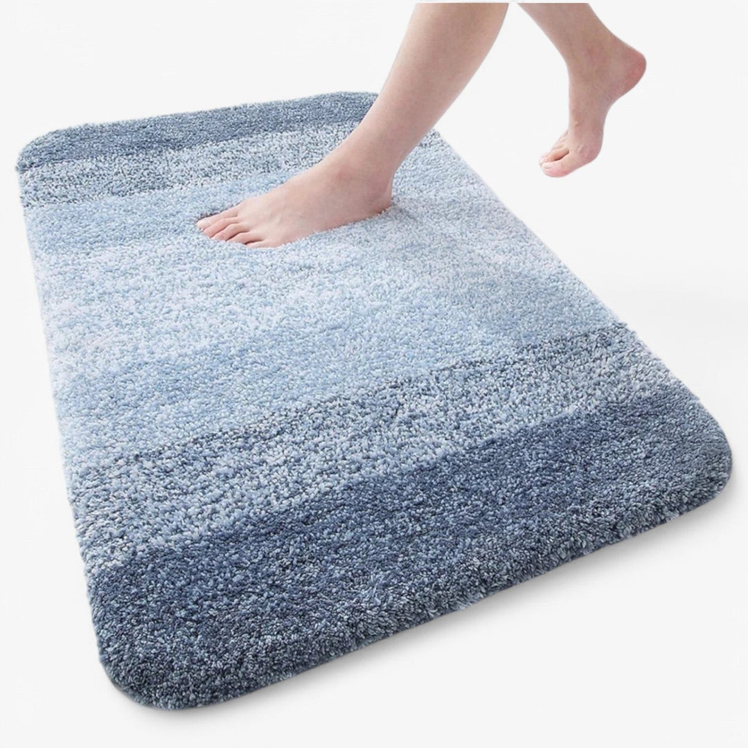 Tapis de bain antidérapant microfibre, ultra-absorbant et séchage rapide. Confort et sécurité en salle de bain.