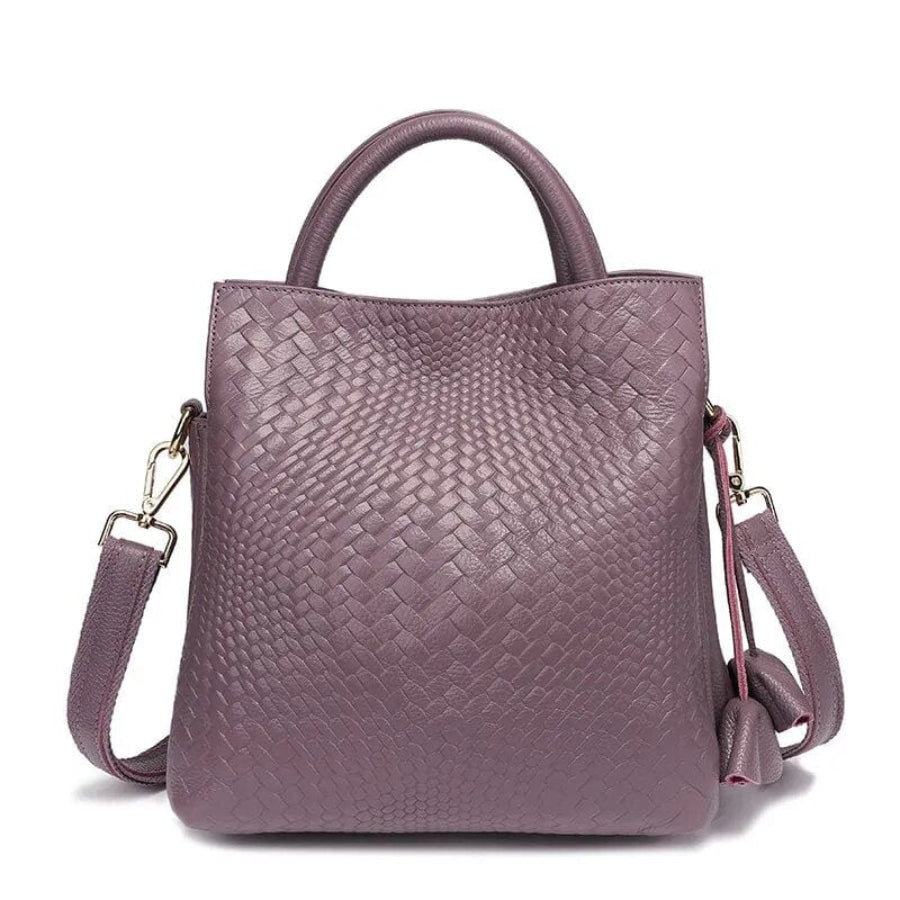 Sac cabas cuir Alexandra, disponible en noir, rouge, violet. Accessoire de mode intemporel et élégant pour femme.