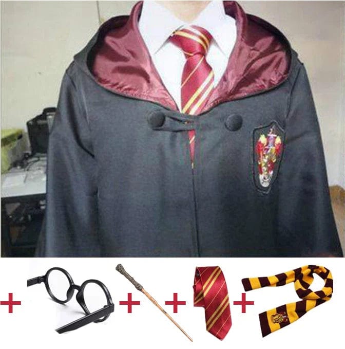 Déguisement complet Harry Potter pour enfant et adulte, idéal cosplay, fête ou Halloween, cape et accessoires Poudlard.