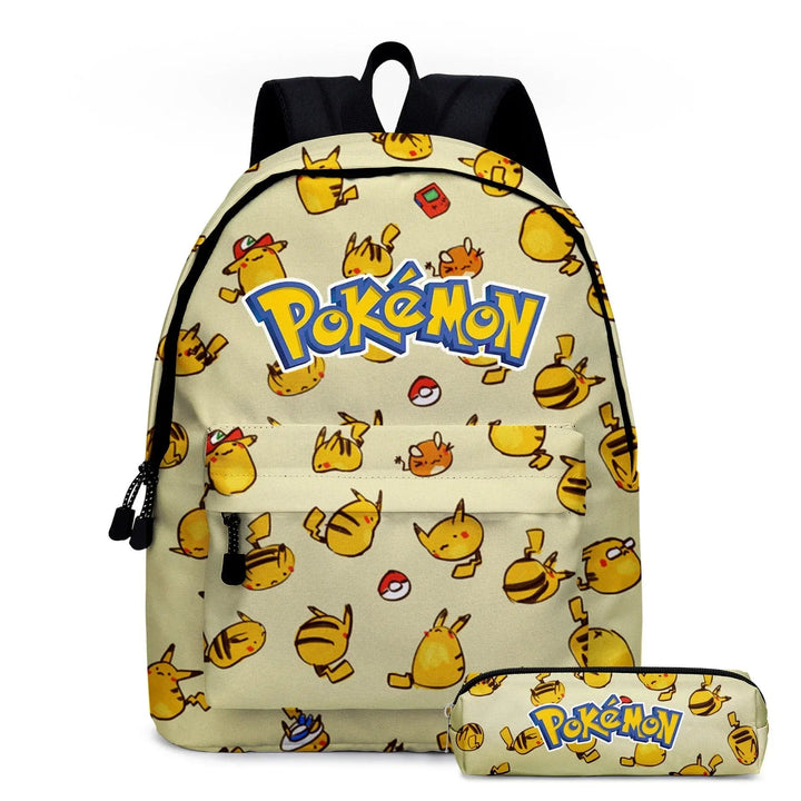 Grand cartable scolaire Pokémon Pikachu, idéal pour primaire, garçon et fille.