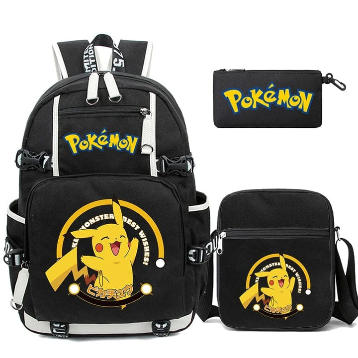 Pikachu sur ce cartable enfant durable. Sac scolaire Pokémon résistant pour la rentrée.