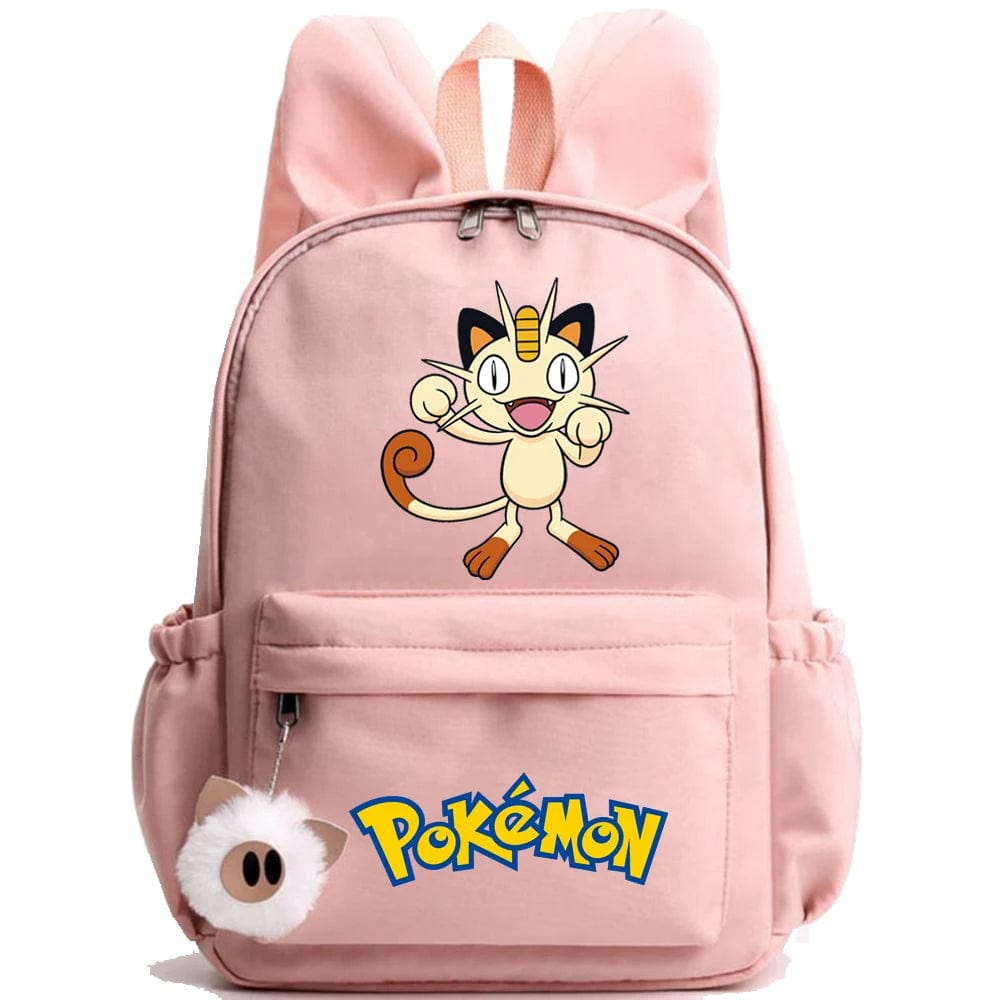 Rentrée: cartable enfant Pokémon robuste. Sac à dos en toile pour primaire, avec porte-clé.