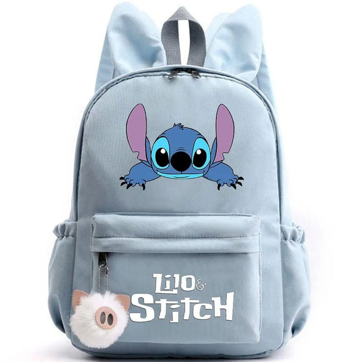 Cartable scolaire enfant, design coloré et un porte-clés fantaisie.