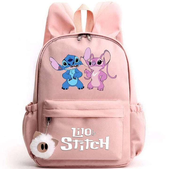 Sac d'école primaire enfant, spacieux, compartiments et porte-clés décoratif.
