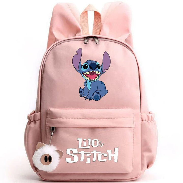 Cartable rentrée scolaire, motif ludique et porte-clés assorti pour enfants.