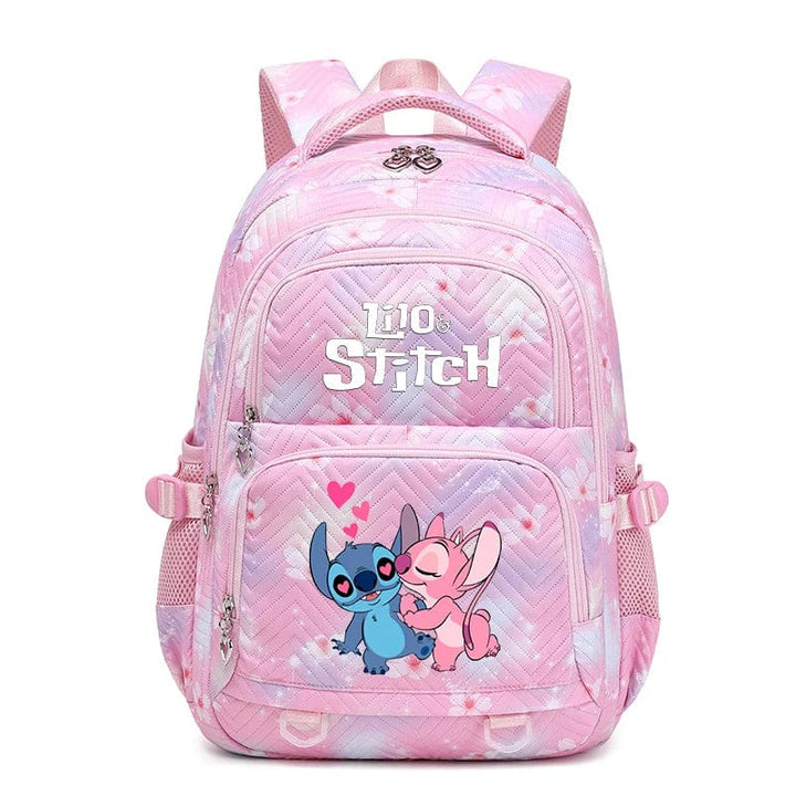 Cartable Stitch robuste pour enfant, résistant aux journées intenses à l'école primaire.