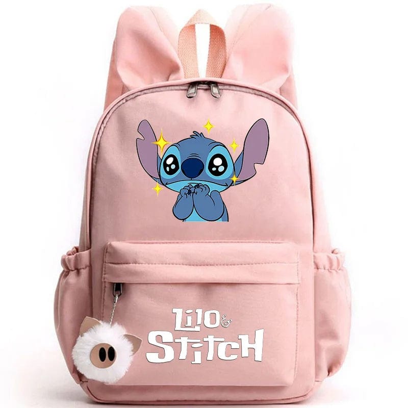 Sac scolaire enfant, avec détails fantaisie et porte-clés inclus.