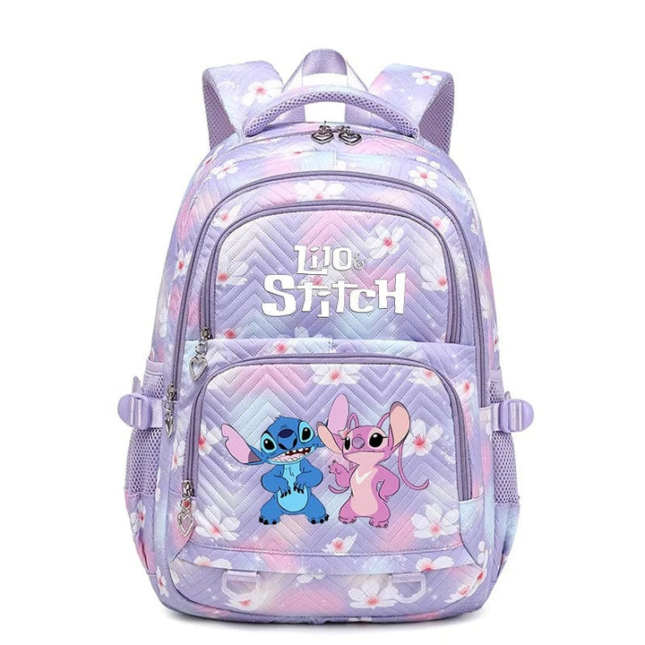 Cartable enfant Stitch pour l'école primaire, adapté aux jeunes écoliers. Léger et pratique.