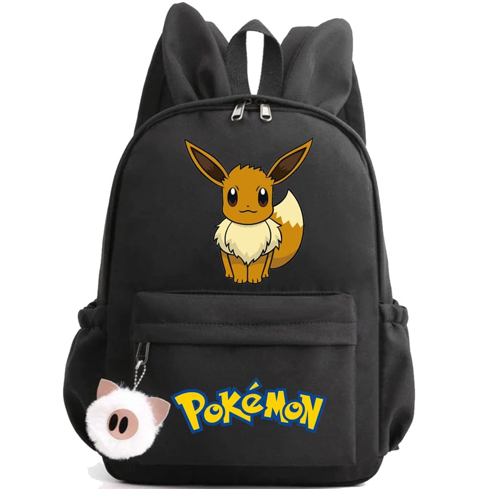 Cartable robuste enfant Pokémon pour la rentrée scolaire. Sac à dos écolier en toile avec personnage.