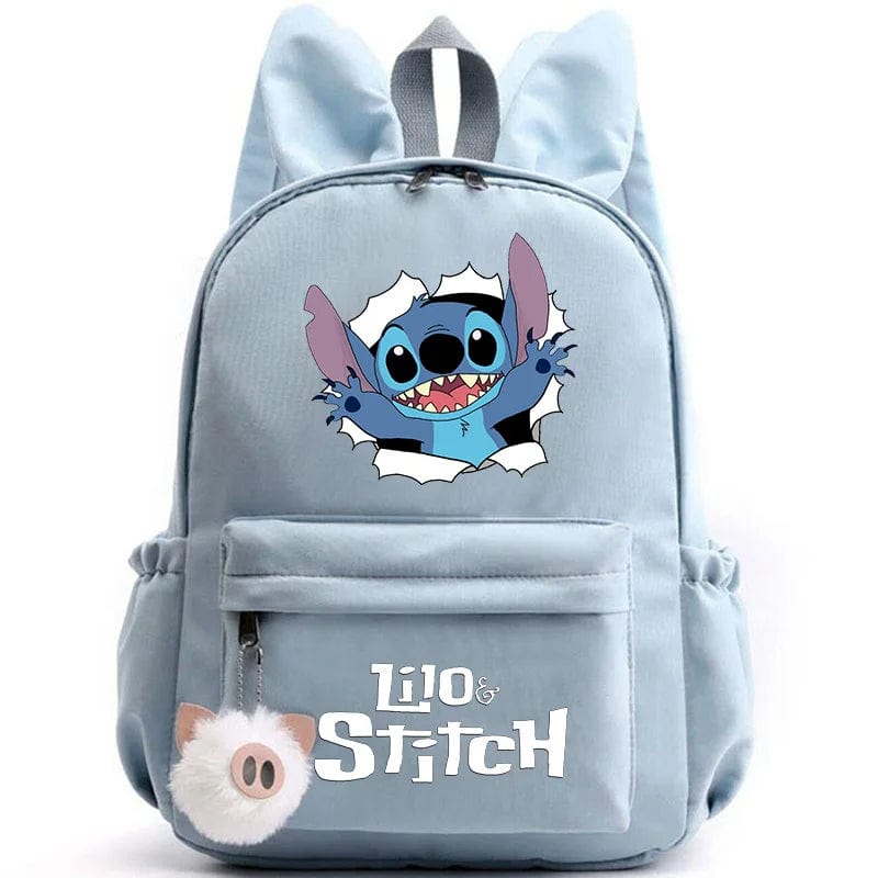 Sac à dos rentrée enfant, avec espace pour goûter et porte-clés amusant.