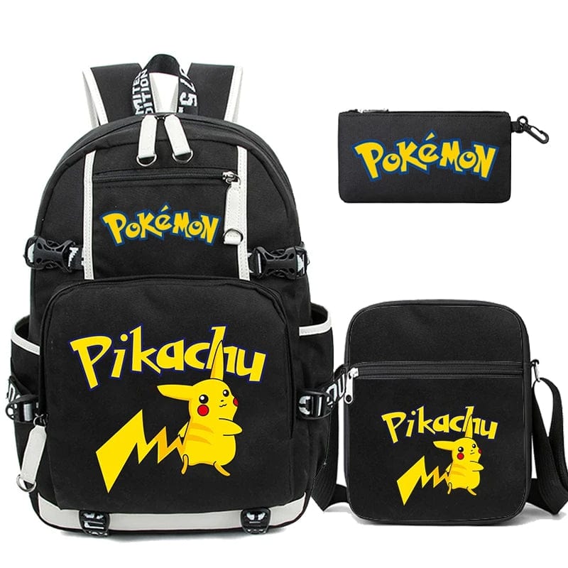 Cartable scolaire Pikachu avec design vibrant. Sac enfant Pokémon durable pour l'écolier.