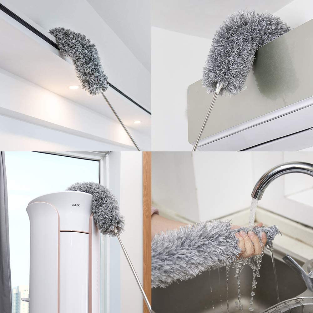 Accessoire d'entretien essentiel: plumeau télescopique pour une propreté impeccable partout dans la maison.
