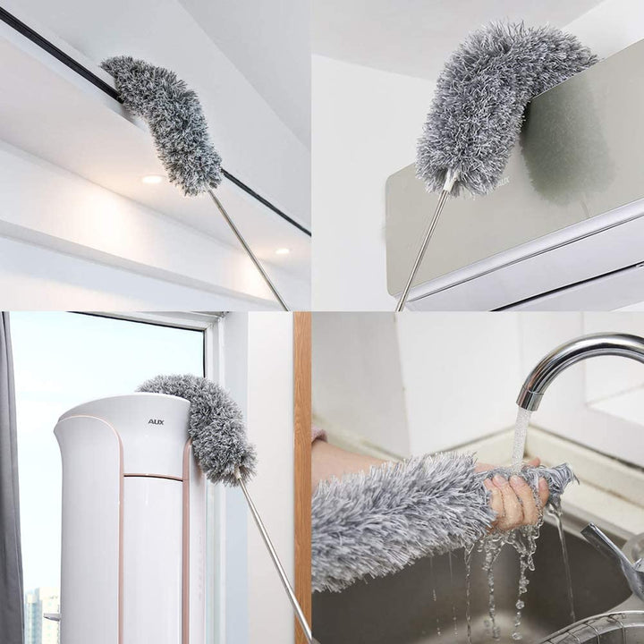 Accessoire d'entretien essentiel: plumeau télescopique pour une propreté impeccable partout dans la maison.