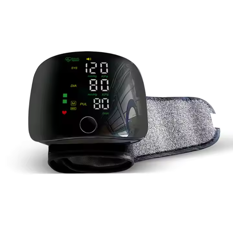 Tensiomètre de poignet unisexe avec écran LED, parfait pour la mesure précise et rapide de la tension artérielle et du pouls.