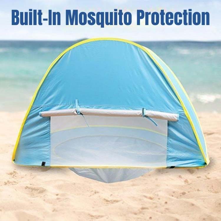 Tente pop-up bébé, protection UV 50+, pare-soleil pour enfant. Pataugeoire intégrée pour plage et extérieur.