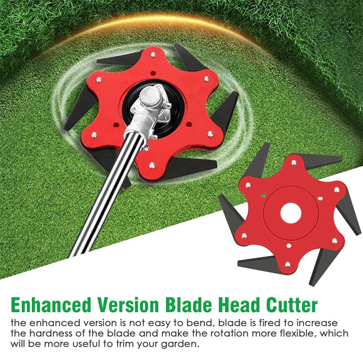 Améliorez votre coupe-bordure avec cette tête de débroussailleuse 6 lames en acier durable. Entretien jardin facile.