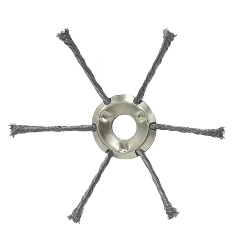 Accessoire de débroussailleuse rotofil métallique, idéal pour jardinage et entretien efficace du jardin.