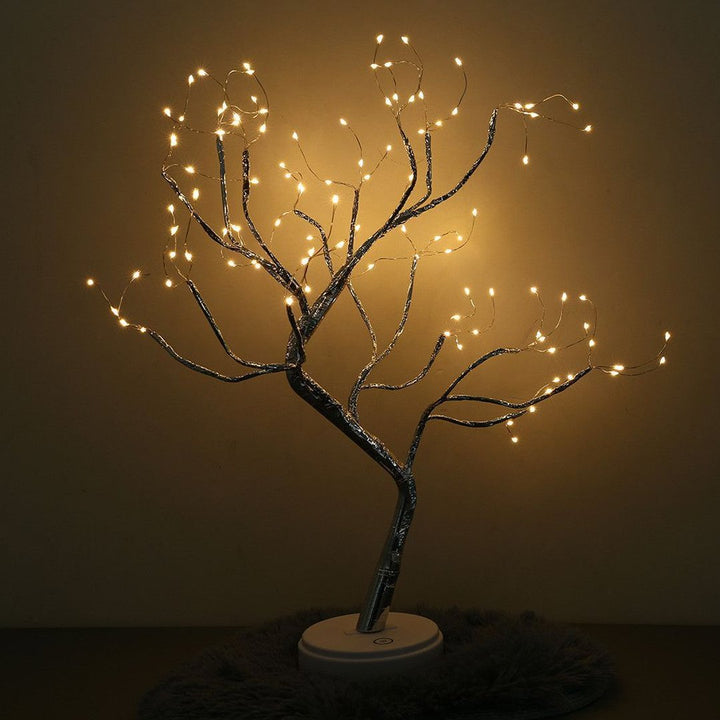 Éclairage LED basse consommation, design Arbre Bonsaï. Lampe de table moderne pour une lumière d'ambiance élégante et stylée.