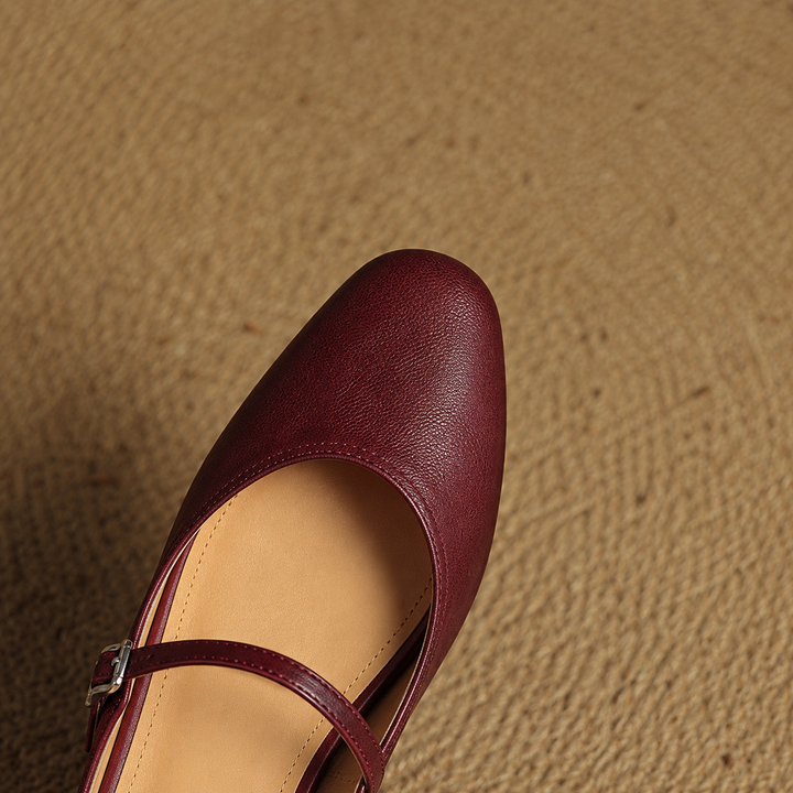 Mules femmes marron, confortables et stylées, bout pointu, Mary Jane épurées, mode printemps été.
